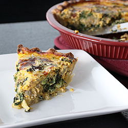 Butternut Quiche with Kale and Sausage