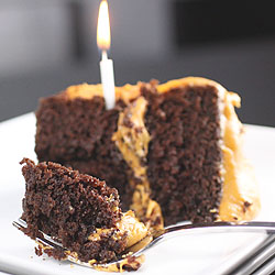 Chocolate Cake with Salted Caramel Frosting