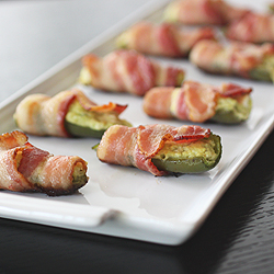 Bacon Wrapped Guacamole Poppers