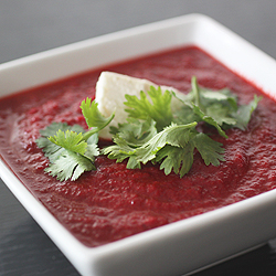 Cumin Scented Beet and Carrot Soup
