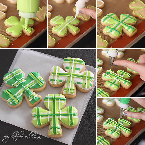 Polka Dot and Plaid Shamrock Cookies | Decadent St. Patrick’s Day Cookies You'll Love