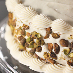 Carrot Pistachio Cake with Cream Cheese Frosting