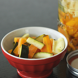 Carrot and Zucchini Pickles + Simple Tartar Sauce