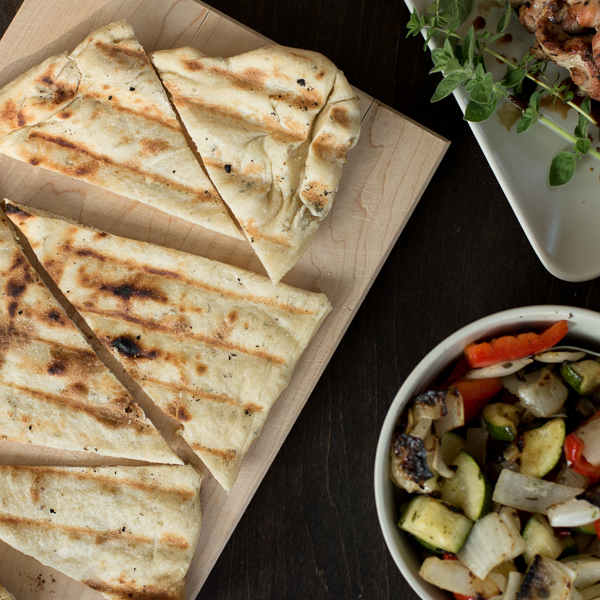 Roasted Garlic and Herb Flatbreads on the Grill